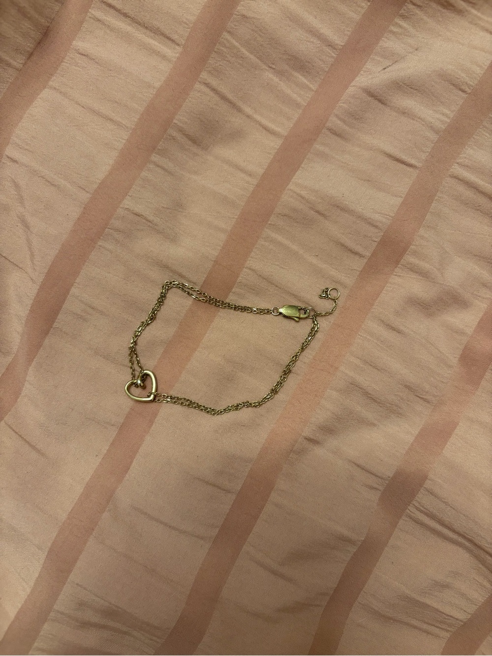 Fossil Gold Heart Link Bracelet
